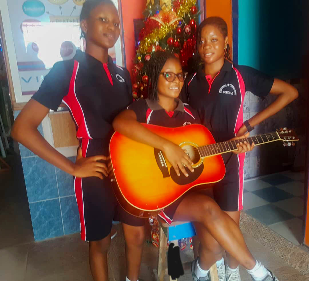 Students participating in school activity